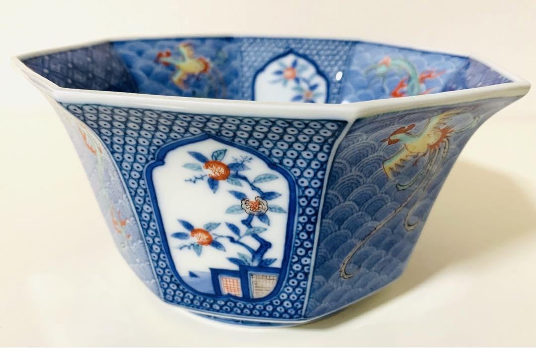 重要無形文化財指定　十三代　柿右衛門　錦　花鳥紋　菓子器　鳳凰図 重要無形文化財指定 十三代 柿右衛門 錦 花鳥紋 菓子器 鳳凰図